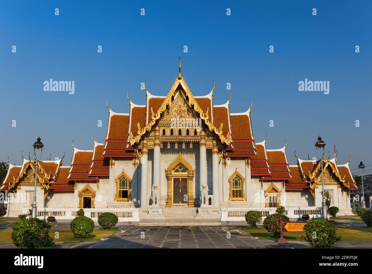 Wat Benchamabophit The Marble Temple Bangkok Thailand Stock Photo - Alamy
