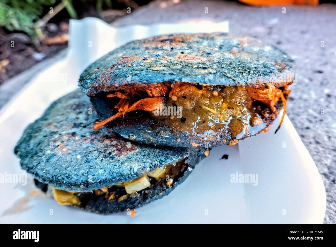 Tasty blue corn gorditas, Bernal, Queretaro, Mexico Stock Photo Alamy