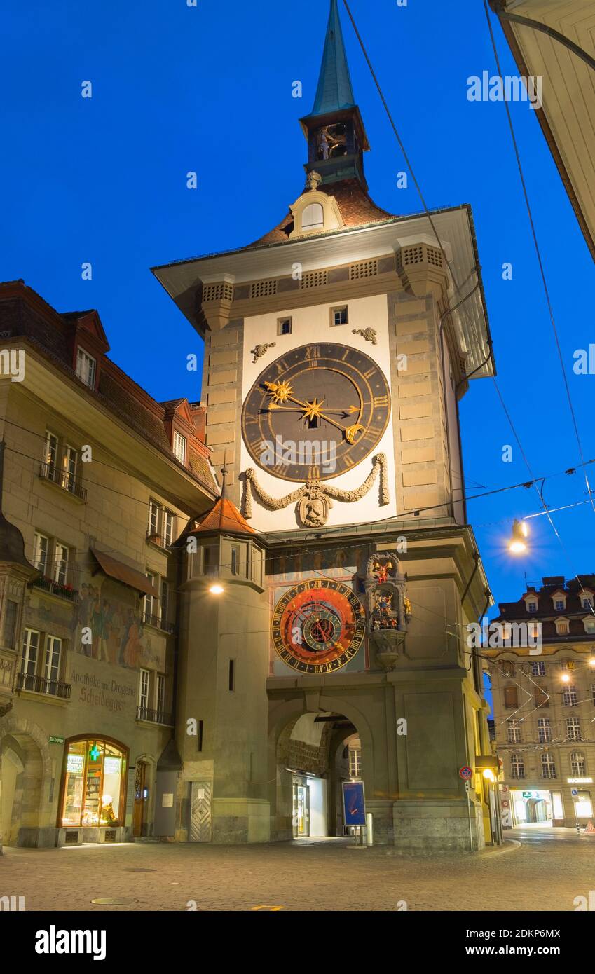 Zytglogge clock tower Old Town Bern Switzerland Stock Photo