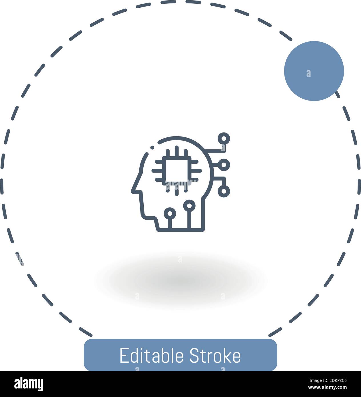 artificial intelligence vector icon Editable Stroke Outline Icons For ...