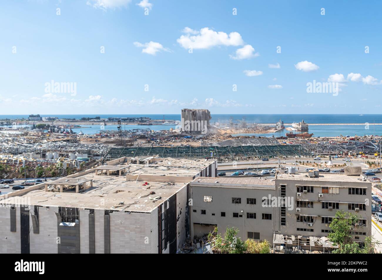 Damage and destruction After Beirut port explosion Stock Photo - Alamy