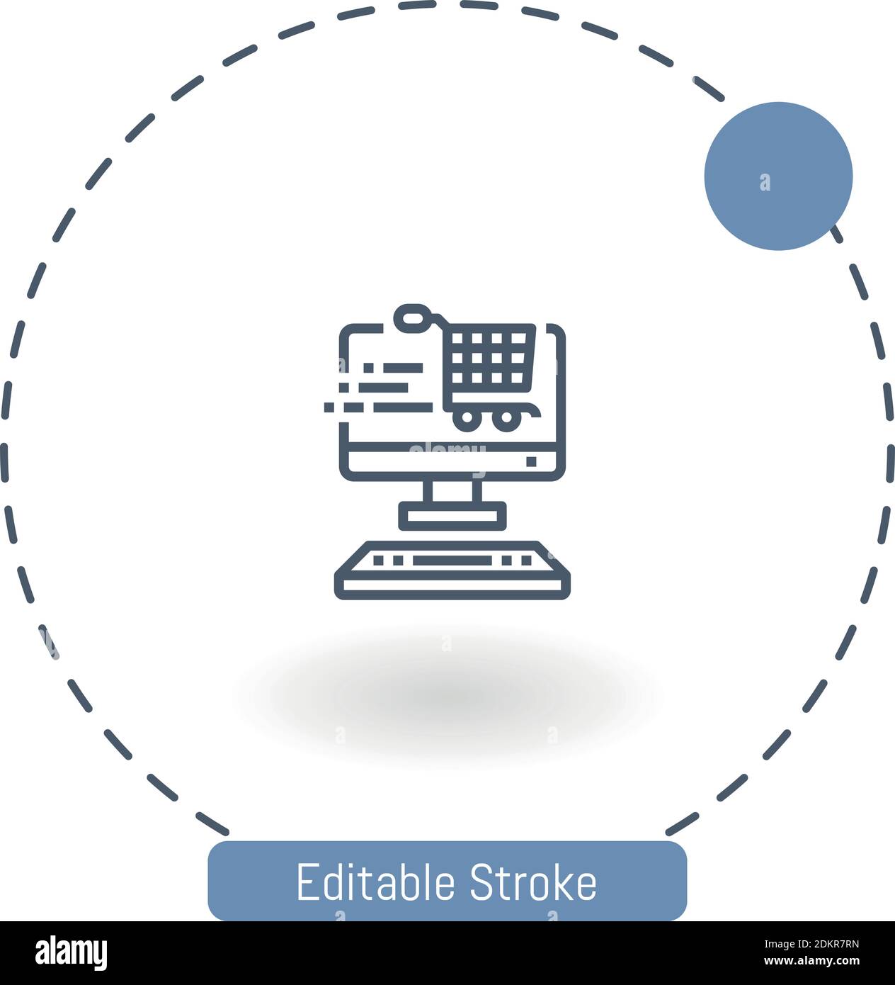computer vector icon editable stroke outline icons for web and mobile ...