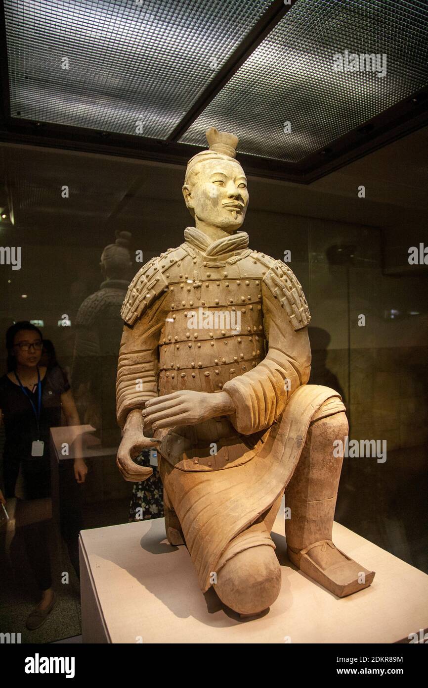 Kneeling Archer soldier from the Terracotta Army warrior sculptures