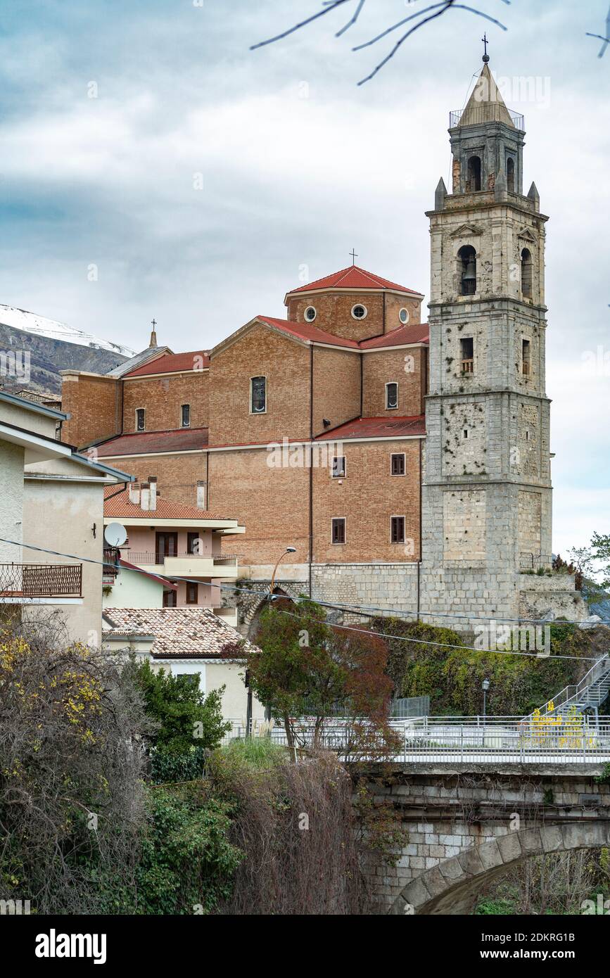 Church of San Falco and Sant'Antonino Martire in Palena. Abruzzo, Italy, Europe Stock Photo