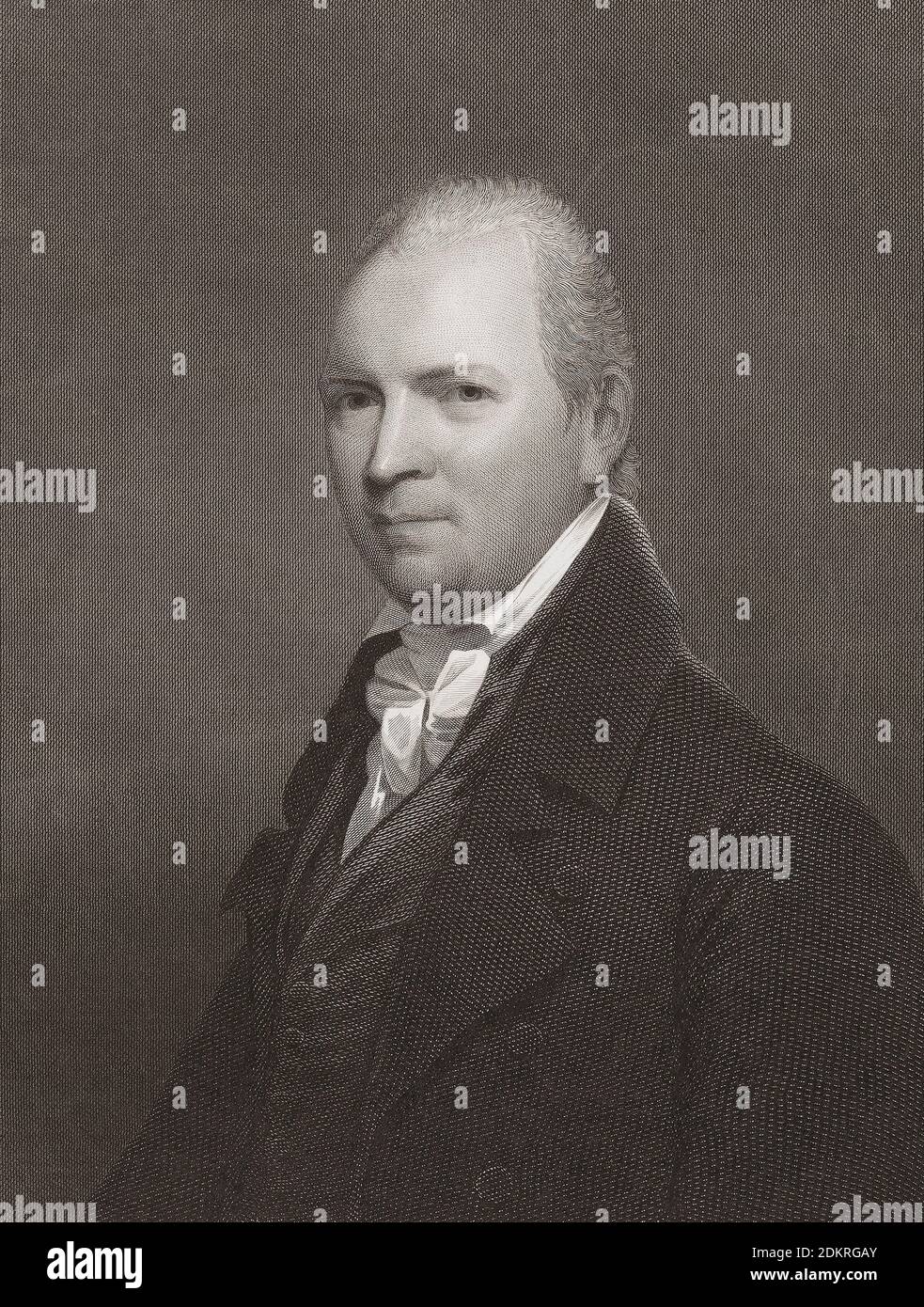 John Mitchell Mason, 1770 - 1829.  American clergyman and theologian.  After an engraving by Asher Brown Durand from a work by John Wesley Jarvis. Stock Photo