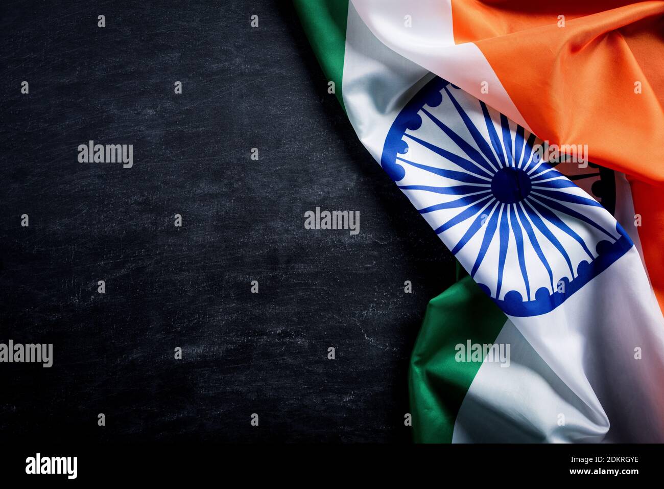 Close-up Of Indian Flag Against Black Background Stock Photo - Alamy