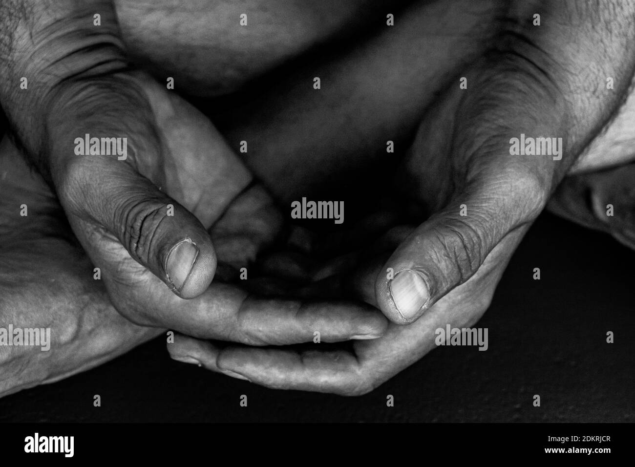 Hands Close Up Detail Black and White Stock Photos & Images - Alamy