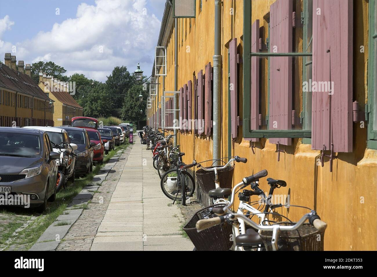 Copenhagen, Kopenhagen, Denmark, Dänemark; Nyboder - historic residential district - former barracks. Historisches Wohnviertel - ehemalige Kaserne. Stock Photo