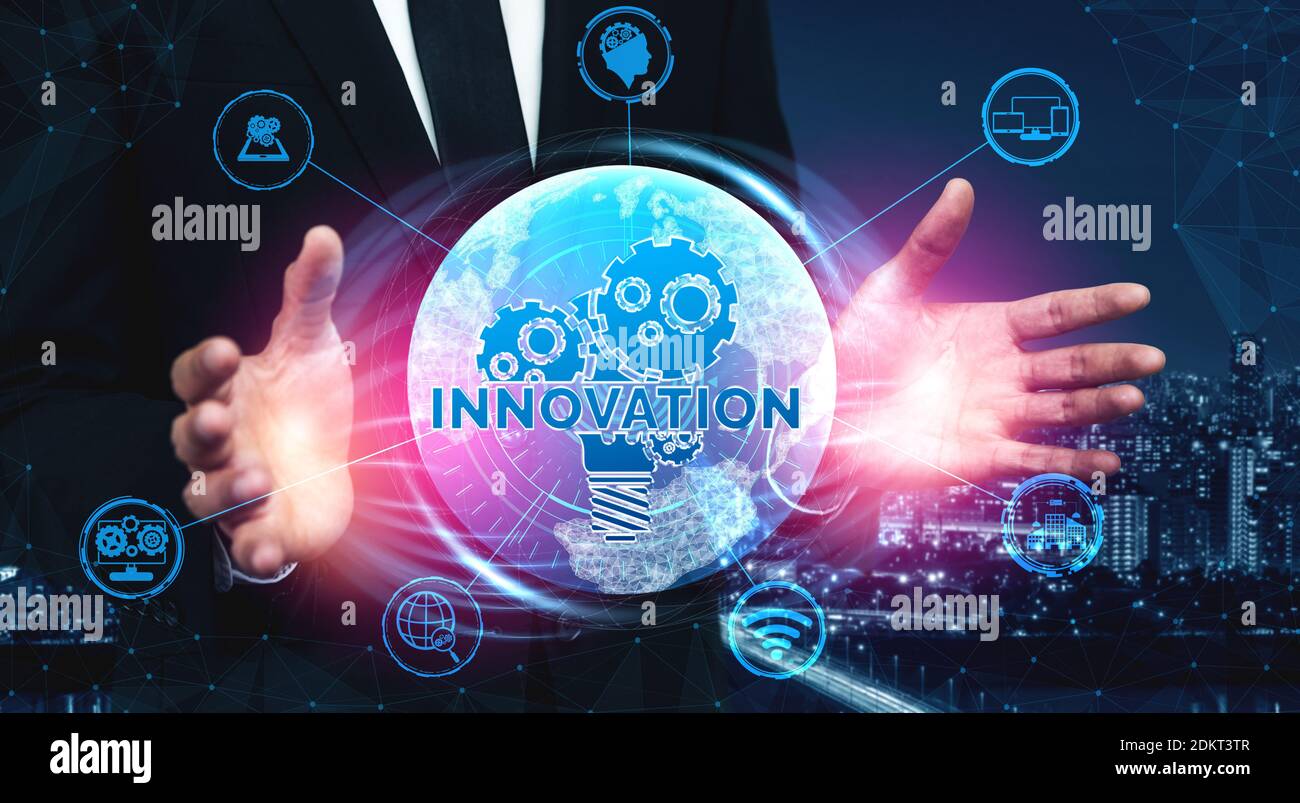 Innovation Technology for Business Finance Concept. Modern graphic