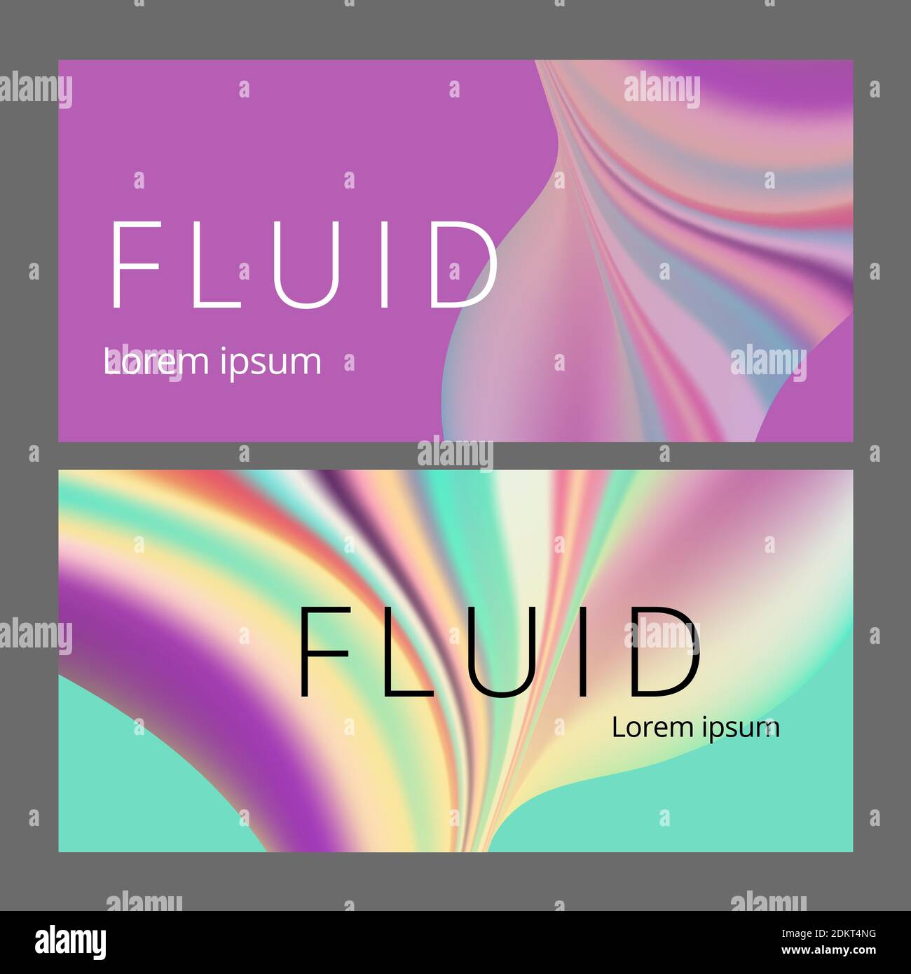 Colorful geometric background. Fluid shapes composition. Abstract banner template. Eps10 vector. Stock Vector