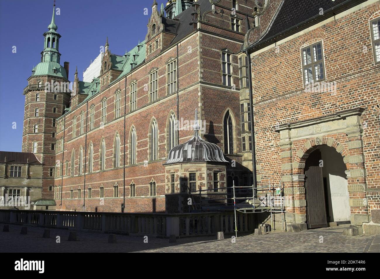 Hillerød, Denmark, Dänemark: Frederiksborg Castle; Schloss Frederiksborg; Frederiksborg Slot; Zamek, pałac, rezydencja królewska, renesans, manieryzm Stock Photo
