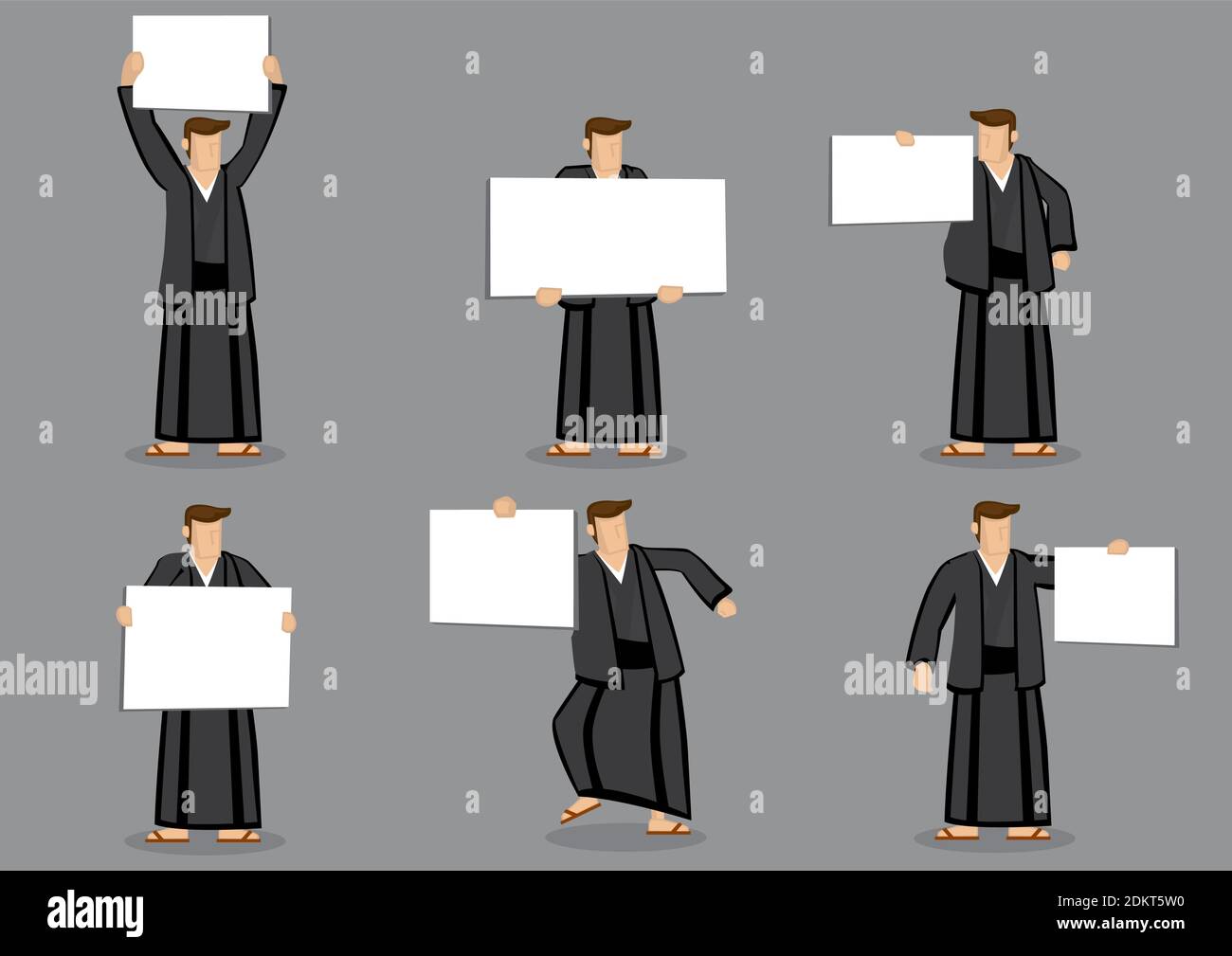 Set of six vector cartoon character illustrations of Japanese man wearing traditional costume and holding blank placard sign isolated on plain grey ba Stock Vector Image & Art - Alamy Set of six vector cartoon character illustrations of Japanese man wearing traditional costume and holding blank placard sign isolated on plain grey ba Stock Vector Image & Art - Alamy