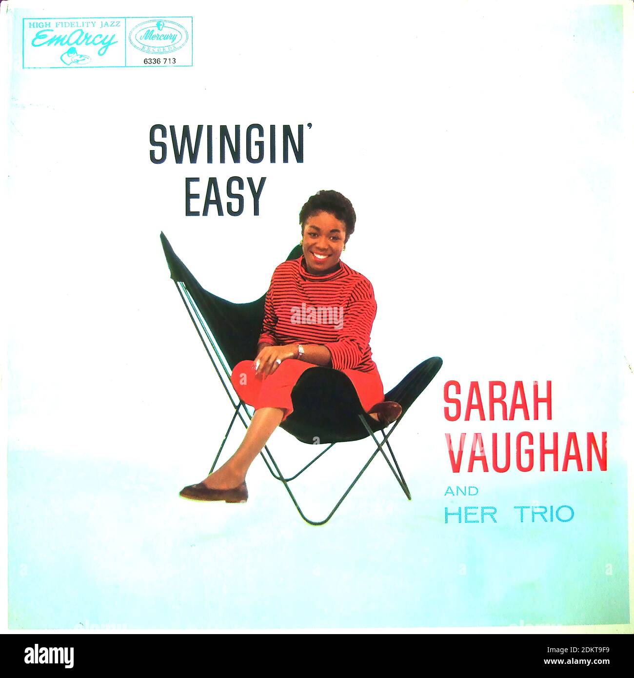 Sarah Vaughan and Her Trio - Swingin' Easy - Vintage vinyl album cover Stock Photo