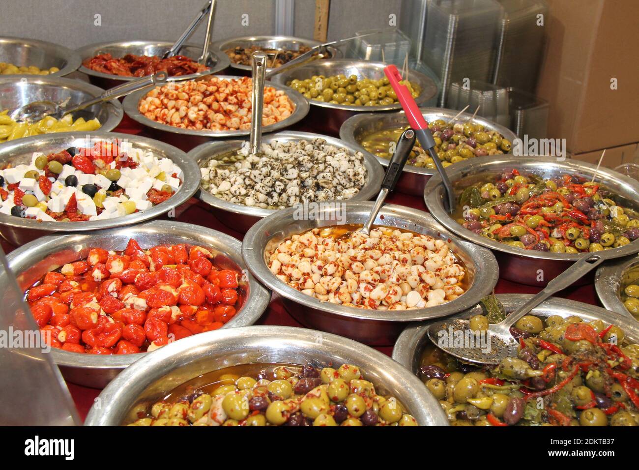 A Colourful Display of Different Types of Olives Stock Photo Alamy
