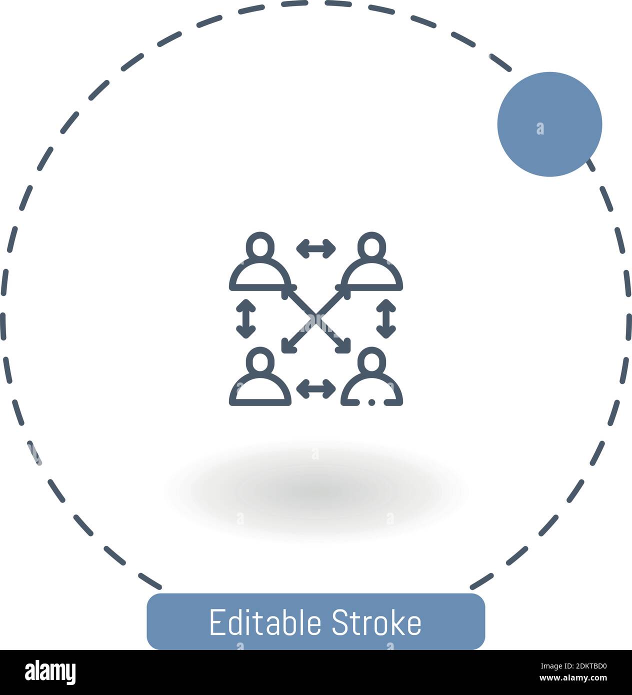 interpersonal vector icon Editable Stroke Outline Icons For Web and Mobile Stock Vector