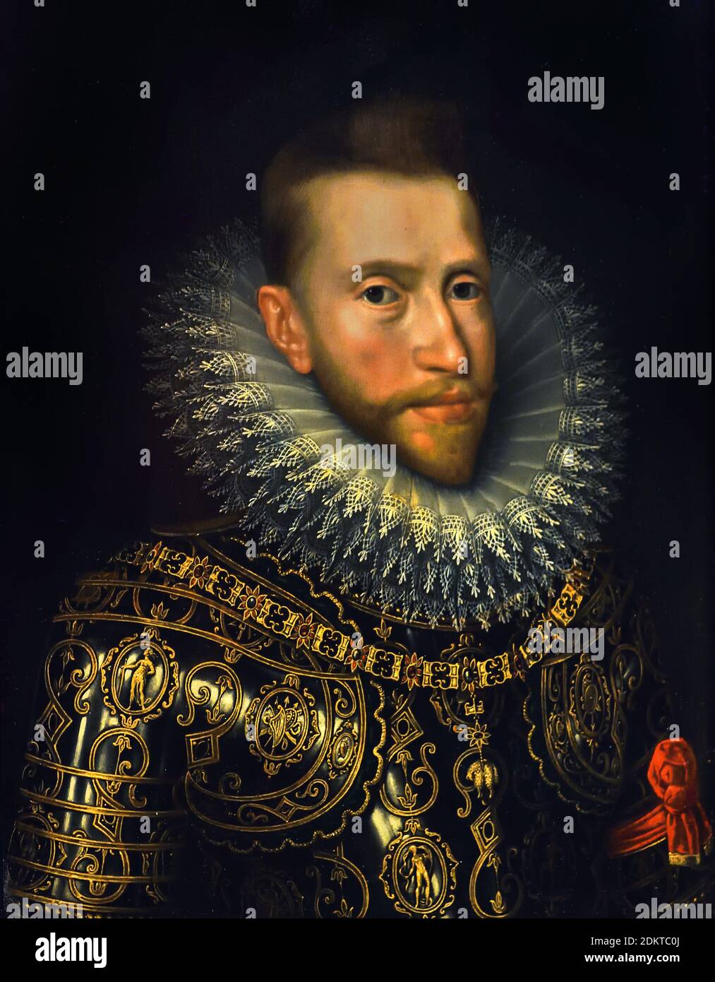 Archduke Albrecht VII by Workshop of Frans Pourbus II (1569-1622, (Albert VII 1559 - 1621) Archduke of Austria for a few months in 1619 and, jointly with his wife, Isabella Clara Eugenia, sovereign of the Habsburg Netherlands between 1598 and 1621. Prior to this, he had been a cardinal, archbishop of Toledo, viceroy of Portugal and Governor General of the Habsburg Netherlands. Holland Belgium, Low Lands, Stock Photo