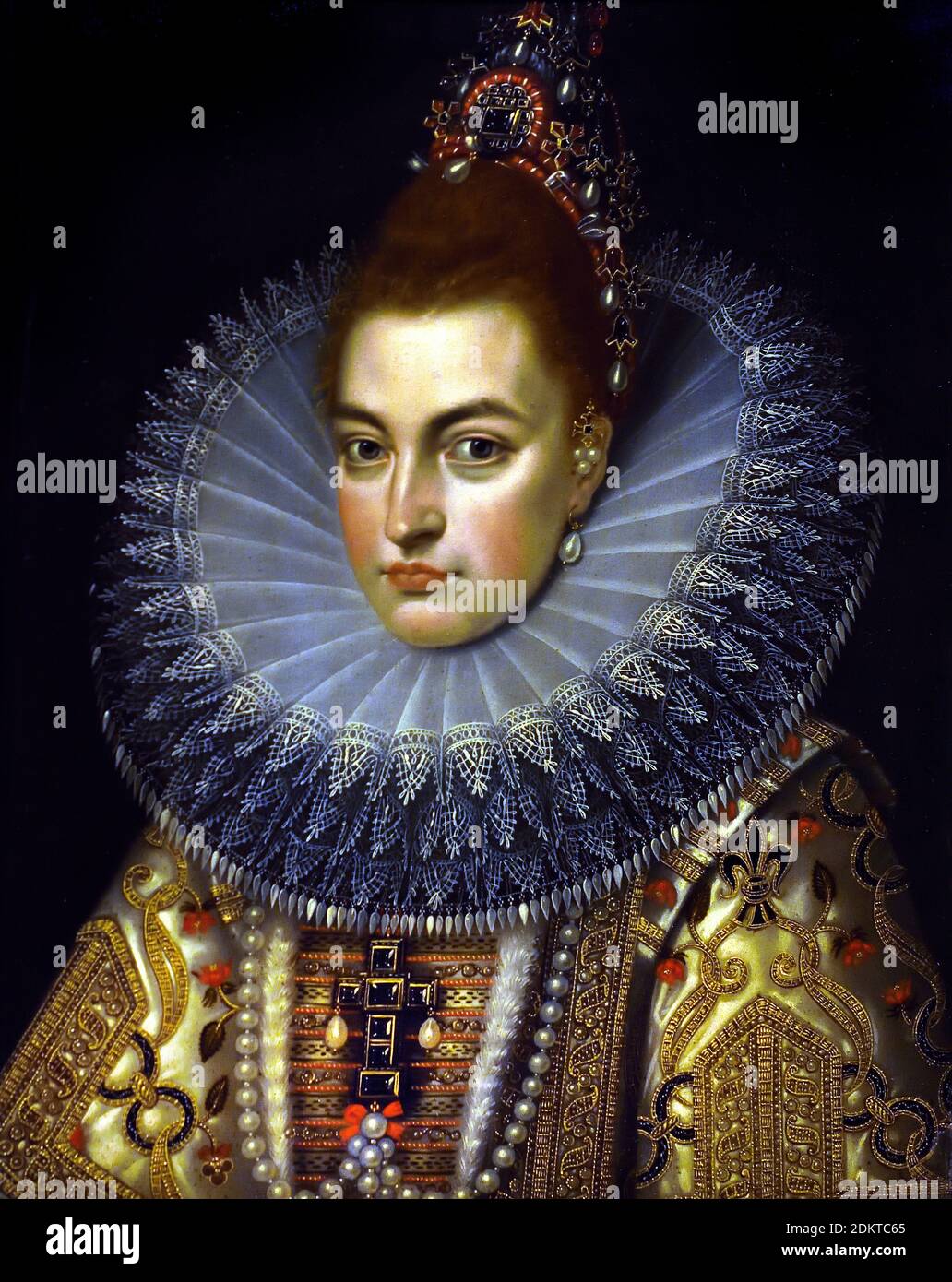 Archduchess Isabella - Isabella Clara Eugenia of Habsburg (1566-1633), wife of Archduke Albertus of Austria Holland, The Netherlands, Dutch, ( Clara Isabella Eugenia, was sovereign of the Spanish Netherlands in the Low Countries and the north of modern France with her husband, Archduke Albert VII of Austria. Their reign is considered the Golden Age of the Spanish Netherlands. Isabella was one of the most powerful women in 16th- and 17th-century Europe.) Stock Photo