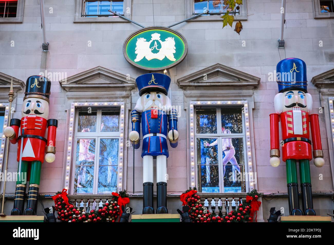 London, UK. 15 December 2020. Annabel's - Christmas decorations in front of the Private Members Club in Mayfair. Credit: Waldemar Sikora Stock Photo