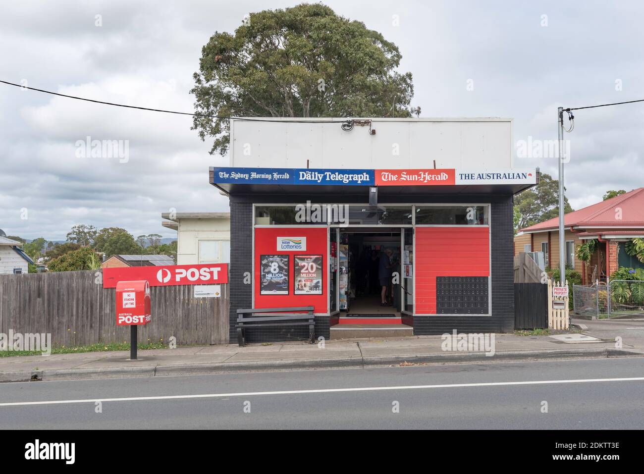 A combined post office and news agency in the outskirts of the New South Wales regional city of Taree, New South Wales, Australia Stock Photo