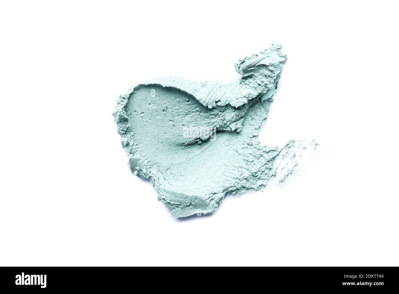 Smear of cosmetic clay on a white background. Stock Photo
