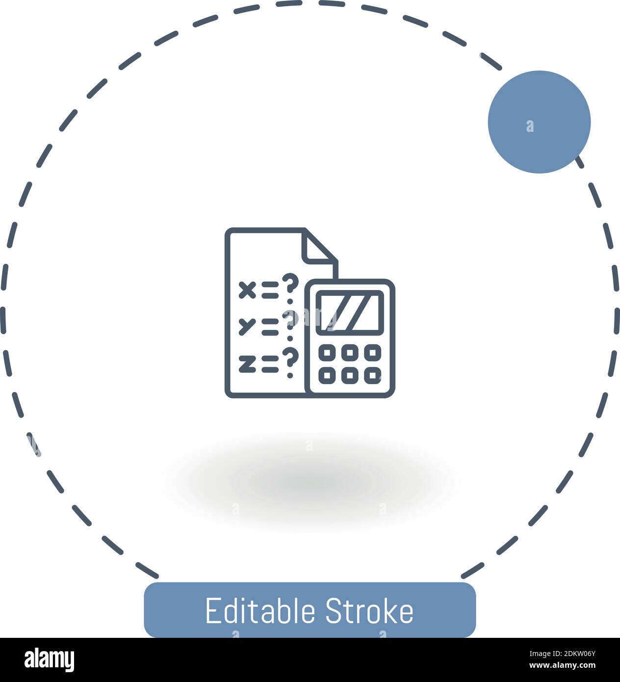algebra vector icon Editable Stroke Outline Icons For Web and Mobile Stock Vector
