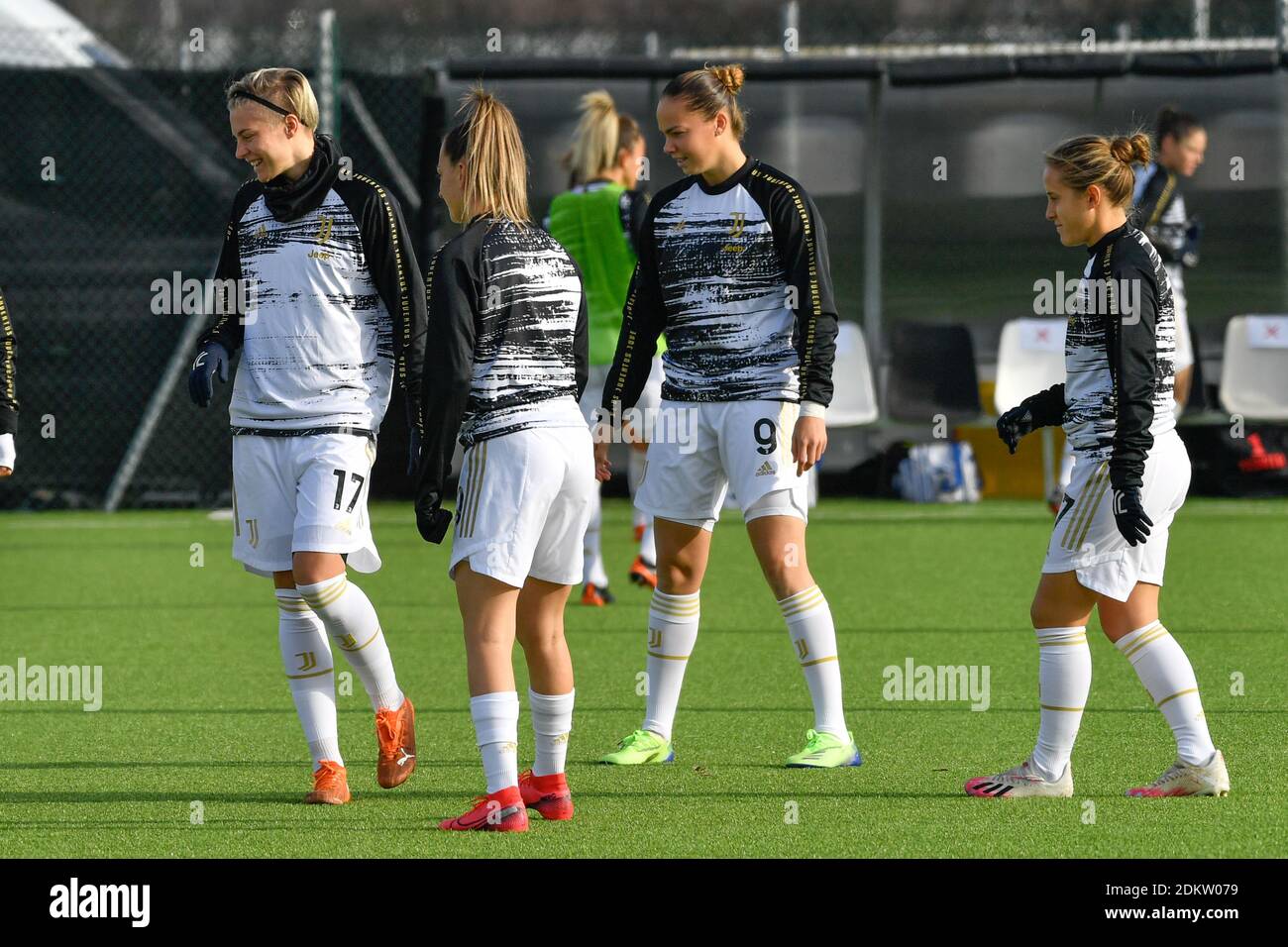 Torino, Italy. 12th, December 2020. Andrea Staskova (9) of Juventus seen  during the warm up for the Serie A Femminile match between Juventus and  Roma Femminile at the Juventus Training Ground in