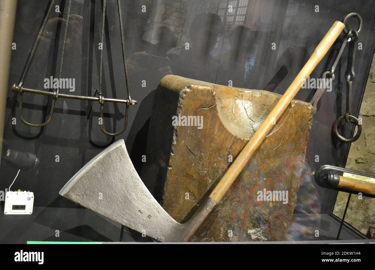 Executioner's Axe in the Tower of London, London, England, UK Stock Photo