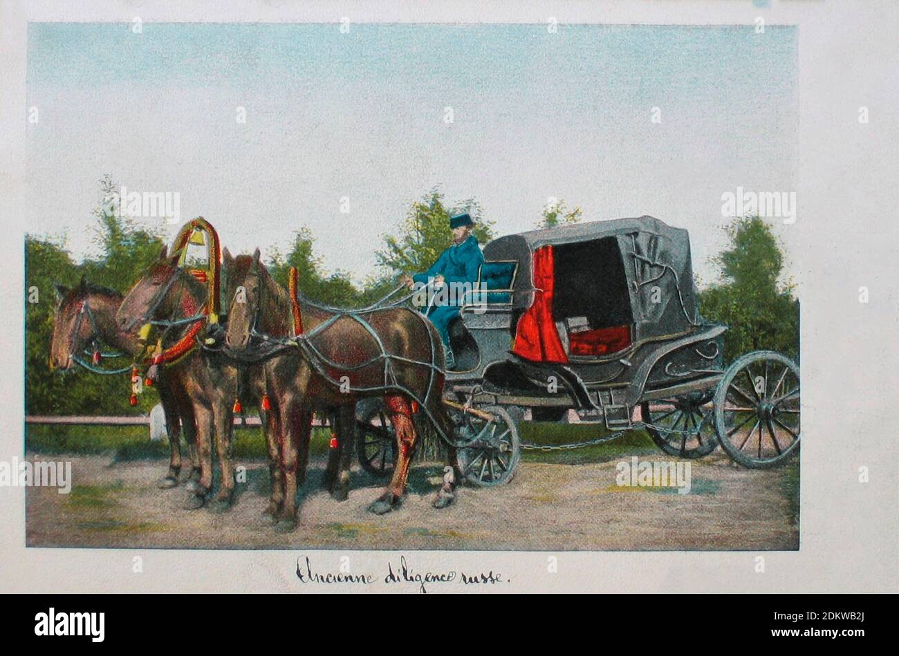 Retro photo of Russian coachman (cabman). Russian Empire. 1900s Stock Photo