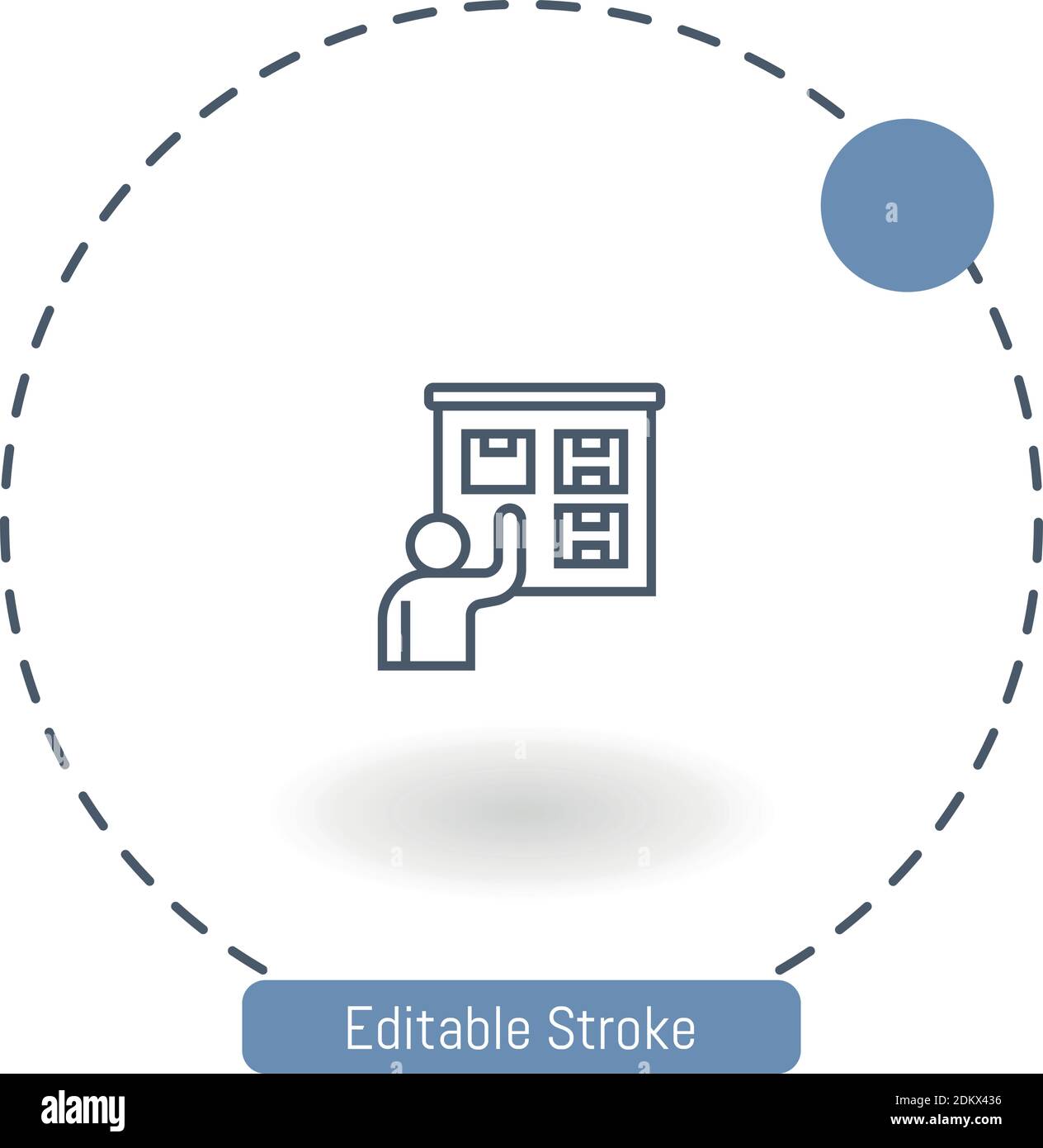 scrum vector icon editable stroke outline icons for web and mobile Stock Vector