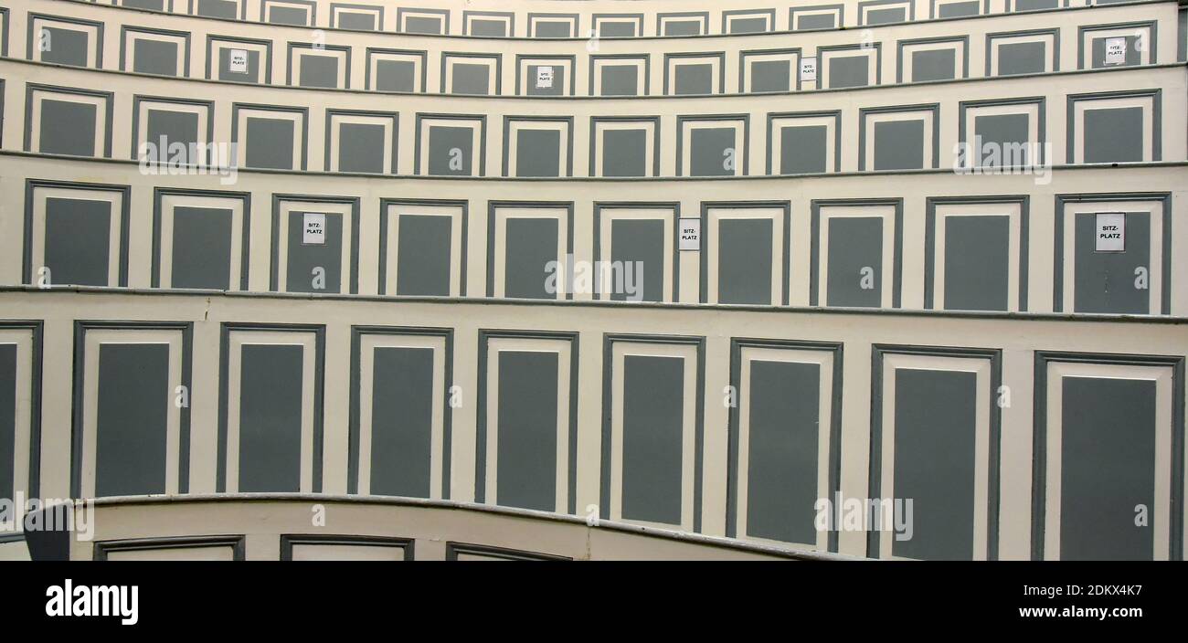 01 December 2020, SaxonyAnhalt, Halle The empty lecture hall of the