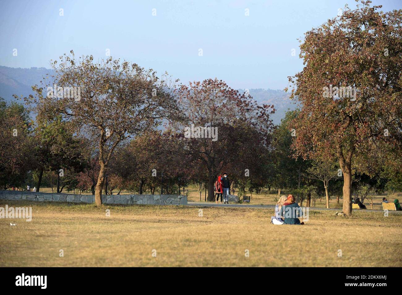 (201216) -- ISLAMABAD, Dec. 16, 2020 (Xinhua) -- Photo taken on Dec. 15, 2020 shows the view of Fatima Jinnah Park in Islamabad, capital of Pakistan. (Xinhua/Ahmad Kamal) Stock Photo