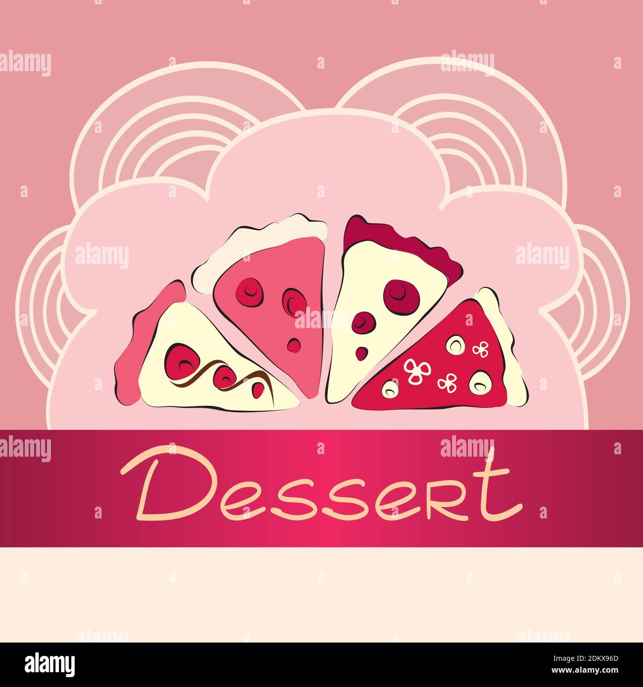 Plate sweet tart different Stock Vector Images - Alamy