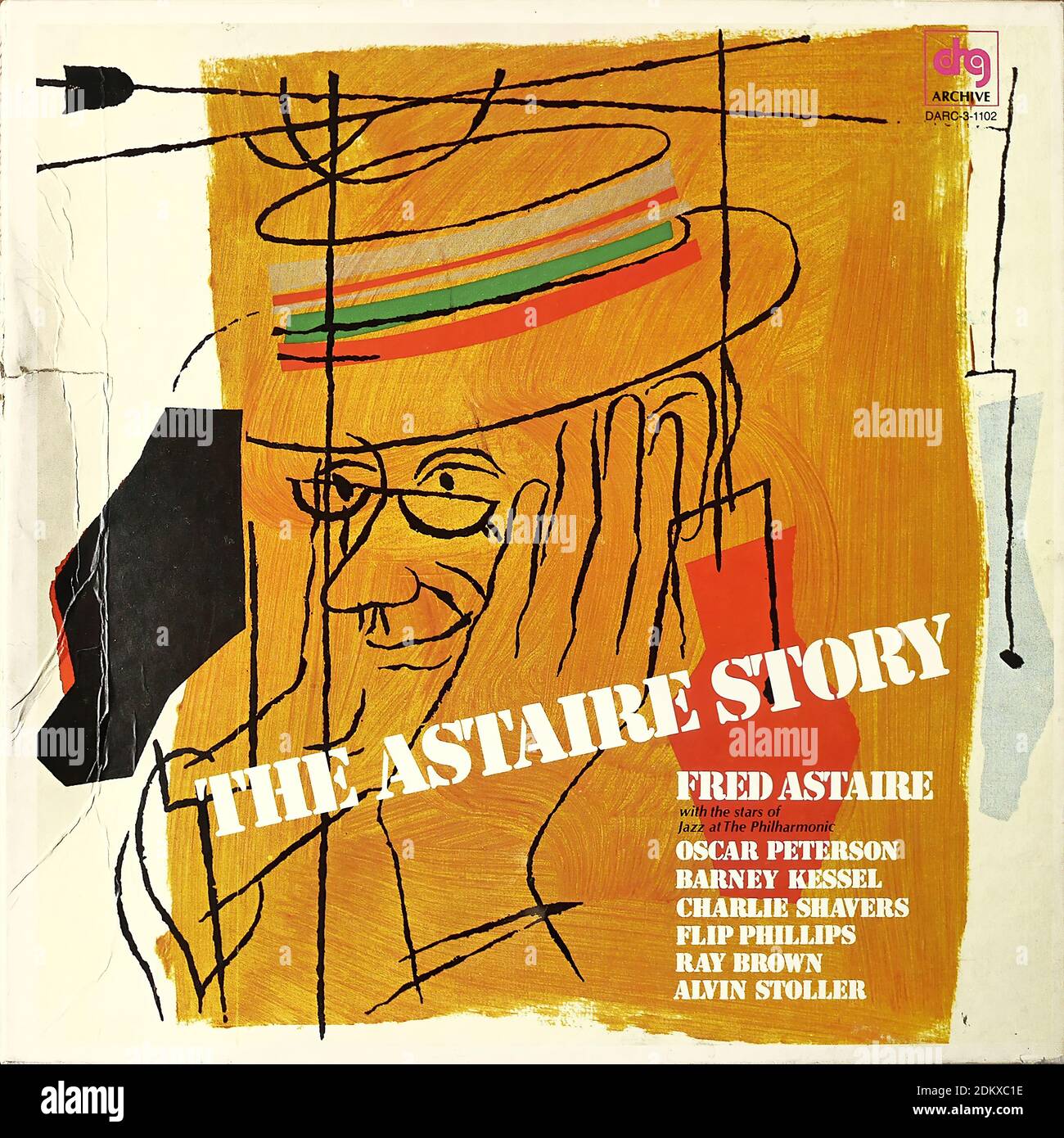 The Astaire Story - Fred Astaire, Oscar Peterson, Barney Kessel, Charlie Shavers, Flip Phillips, Ray Brown, Alvin Stoller, DRG Archive DARC-3-1102, 1952 1953 1978, Box 3 Lp  - Vintage vinyl album cover Stock Photo