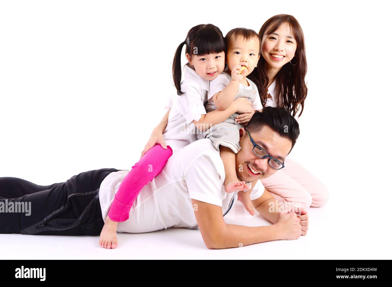 Indian couple and children Cut Out Stock Images & Pictures - Alamy