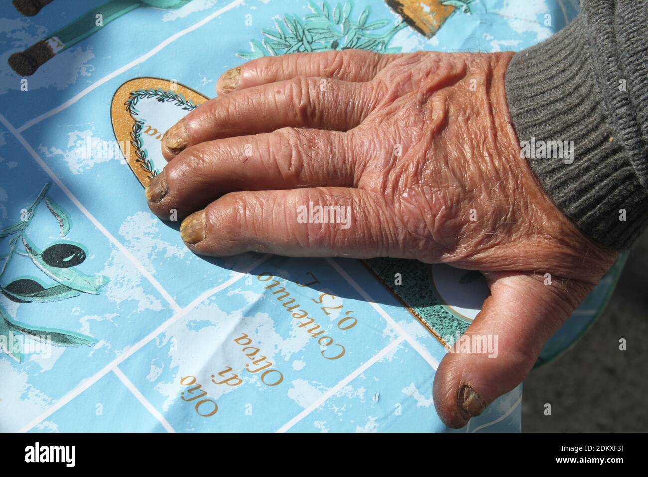 Elderly man's hand Stock Photo