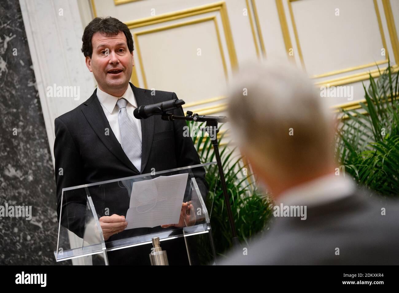 Professor Bart Loeys pictured at a ceremony to award the 'Francqui-Collen Prize 2020', Wednesday 16 December 2020, in Brussels. The scientific prize, Stock Photo