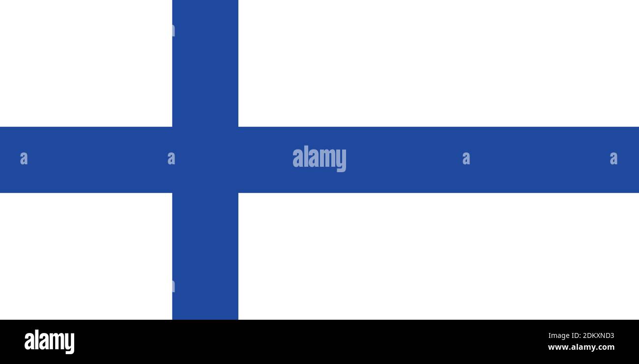 National flag of the Republic of Finland vector image. Stock Vector