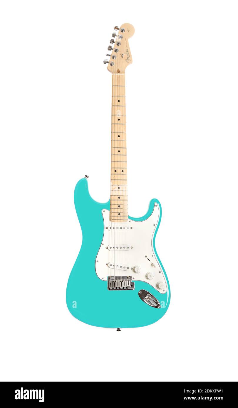 Strat - Fender Stratocaster electric guitar Stock Photo
