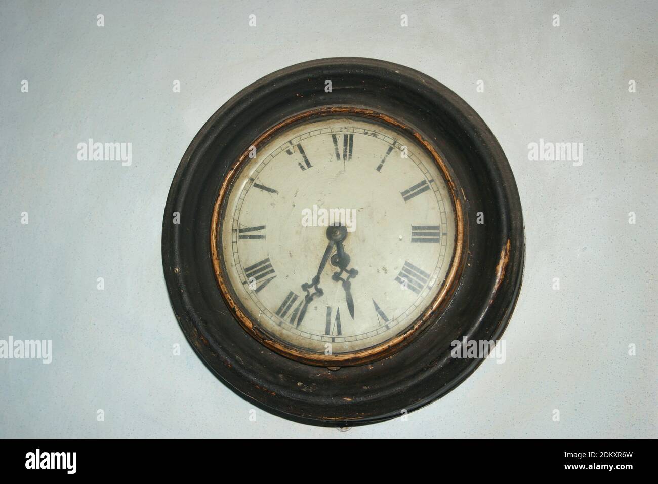 Antique wall clock in a house in Romania Stock Photo Alamy