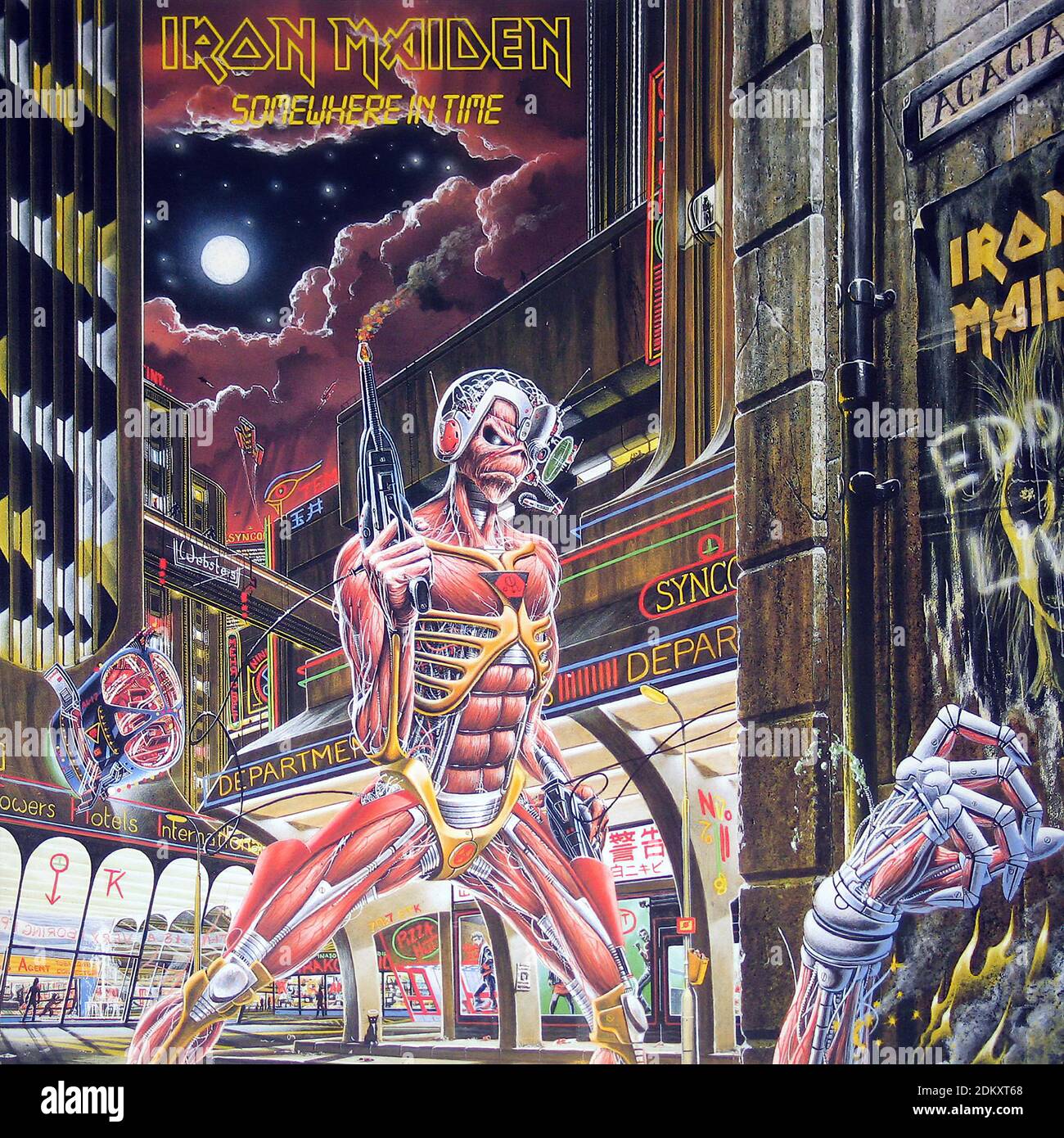 IRON MAIDEN Somewhere in Time DMM Audiophile - Vintage Vinyl Record Cover  Stock Photo - Alamy