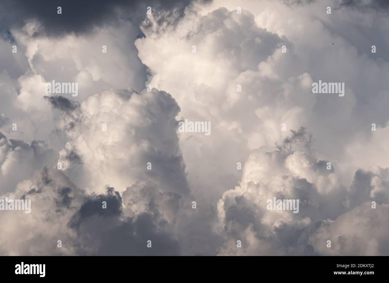 Heavy dark storm raining clouds over the sky Stock Photo