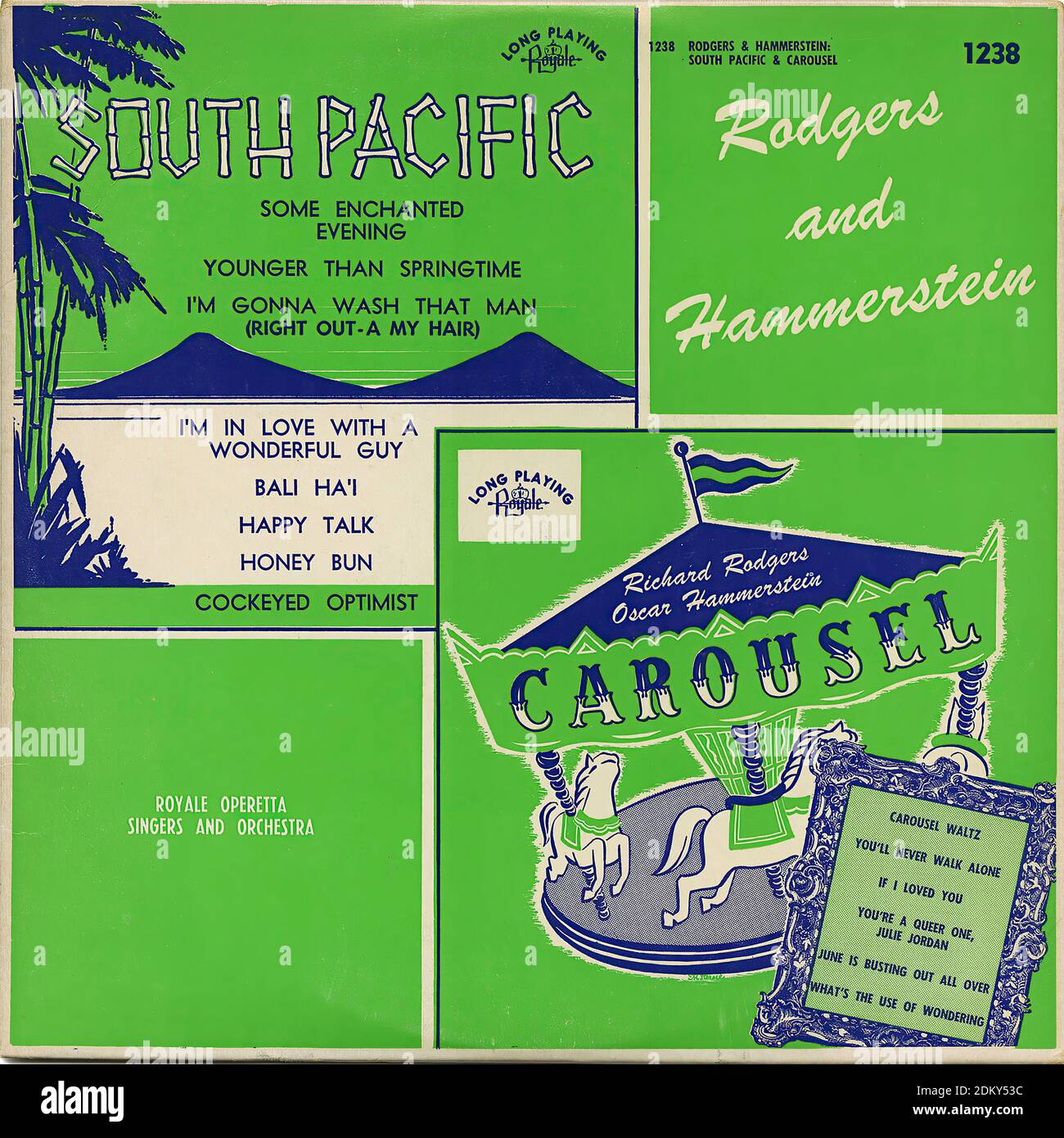 South Pacific Carousel Vintage Record Cover Stock Photo Alamy