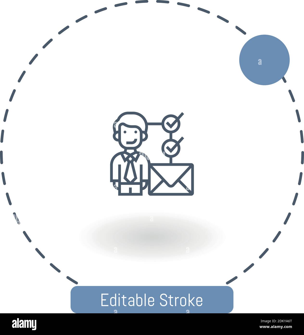 recruiter vector icon editable stroke outline icons for web and mobile Stock Vector