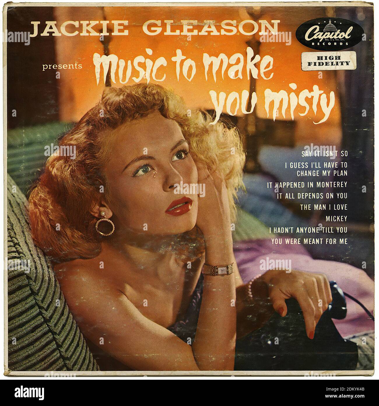 Jackie Gleason Presents Music to Make You Misty - Vintage Record Cover Stock Photo