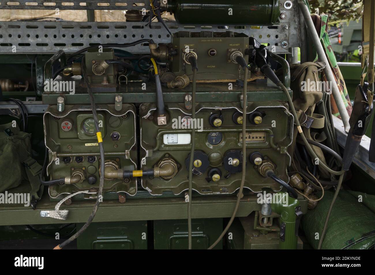 Transmitter Receiver Larkspur C42 VHF vehicle mounted tactical radio system used by the British Army from the 1950s until the 1970s Stock Photo