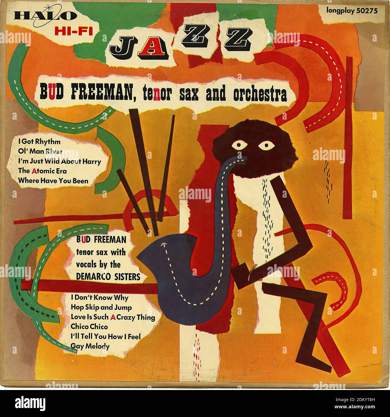 Jazz - Vintage Record Cover Stock Photo