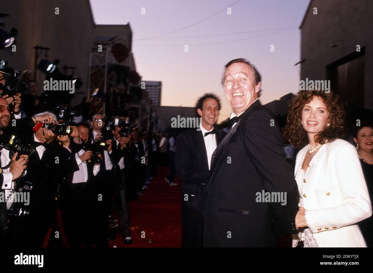 Jaclyn Smith and David Niven Jr. at the Warner Bros. Studios ...