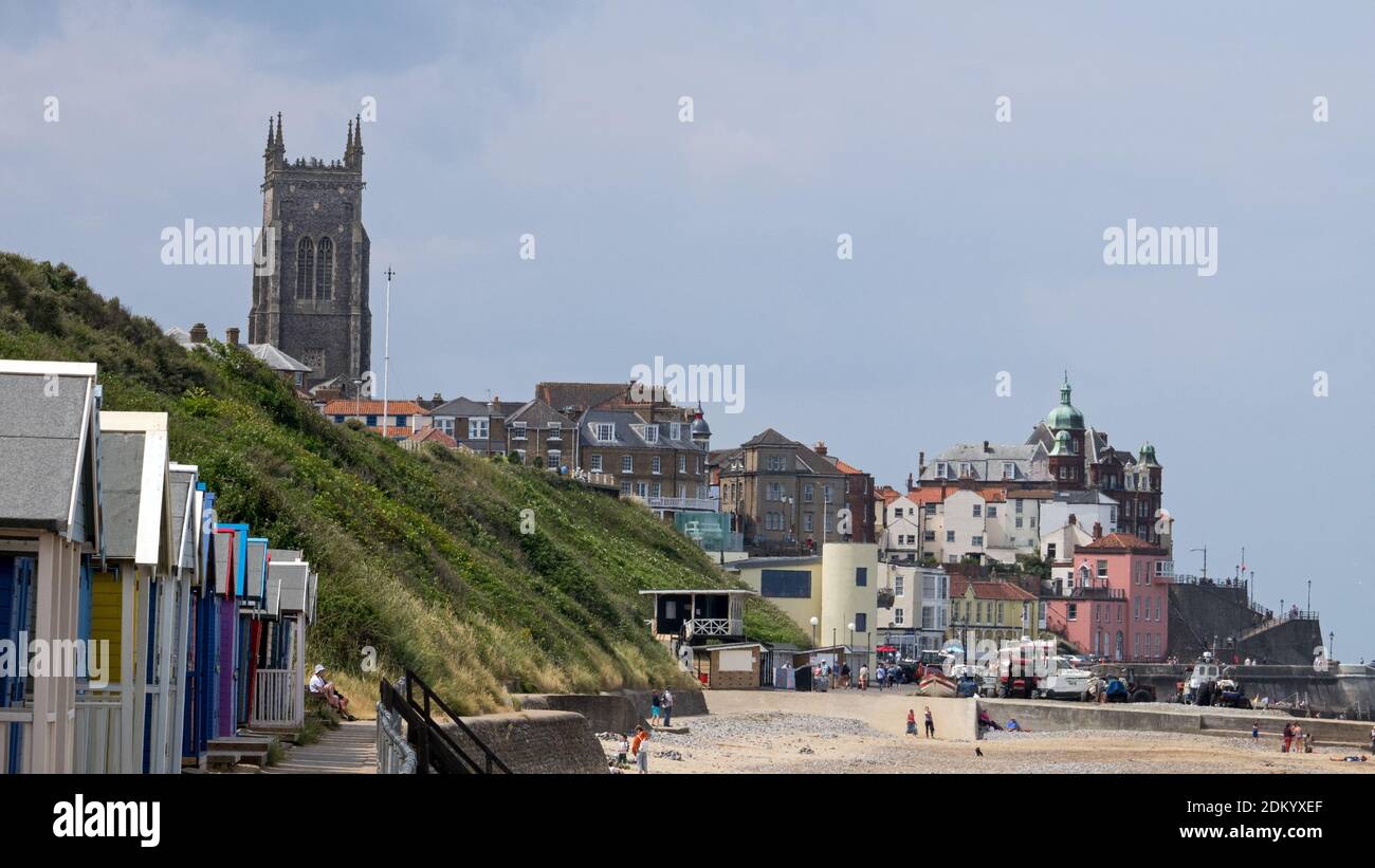 The North Norfolk Seaside Resort of Cromer with its Beach Huts, Pier ...