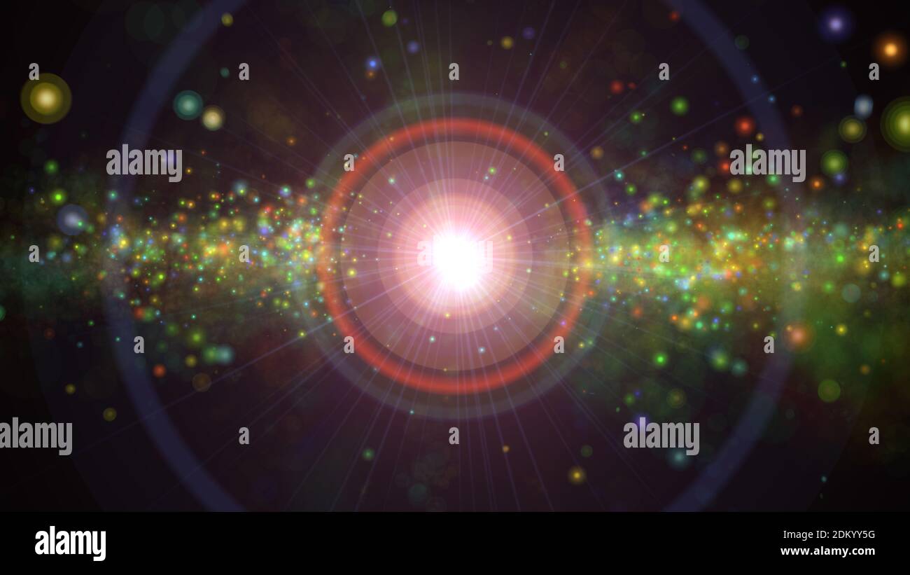 Star explosion in a galaxy of an nebula. illustration render Stock ...