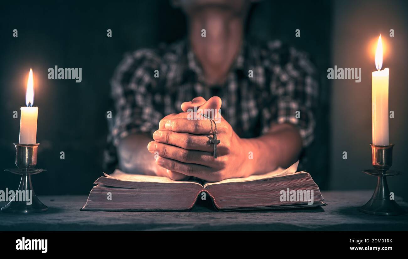 Candle praying church table hires stock photography and images Alamy